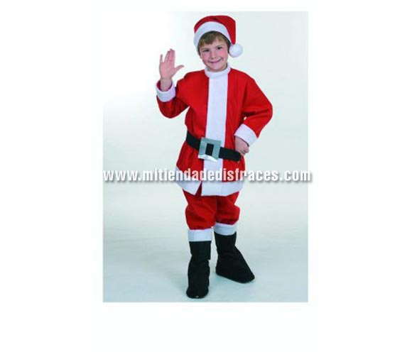 Disfraz de Papa Noel talla de 1 a 3 años. Incluye gorro, chaqueta, pantalón y cubrebotas.