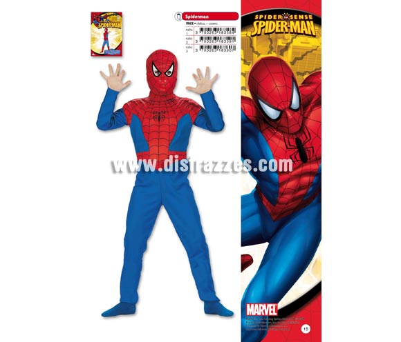 Disfraz de Spiderman infantil para Carnaval. Disponible en varias tallas. Incluye disfraz y careta. Presentación en percha ya bolsa. Disfraz con licencia MARVEL perfecto como regalo.
Éste traje es perfecto para Carnaval y como regalo en Navidad, en Reyes Magos, para un Cumpleaños o en cualquier ocasión del año. Con éste disfraz harás un regalo diferente y que seguro que a los peques les encantará y hará que desarrollen su imaginación y que jueguen haciendo valer su fantasía. 
¡¡Compra tu disfraz para Carnaval o para regalar en Navidad o en Reyes Magos en nuestra tienda de disfraces, será divertido y quedarás muy bien!!
