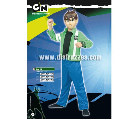 Disfraz de Ben Ten infantil para Carnaval. Disponible en varias tallas. Incluye disfraz y careta. Presentación en percha y bolsa. Disfraz de Ben 10 con licencia CARTOON NETWORK perfecto como regalo. Éste traje es perfecto para Carnaval y como regalo en Navidad, en Reyes Magos, para un Cumpleaños o en cualquier ocasión del año. Con éste disfraz harás un regalo diferente y que seguro que a los peques les encantará y hará que desarrollen su imaginación y que jueguen haciendo valer su fantasía. 
¡¡Compra tu disfraz para Carnaval o para regalar en Navidad o en Reyes Magos en nuestra tienda de disfraces, será divertido y quedarás muy bien!!