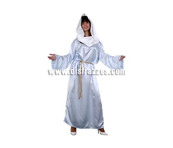 Disfraz de Virgen Maria Adulta. Talla única 40/44. Incluye pañuelo, túnica y cinturón.