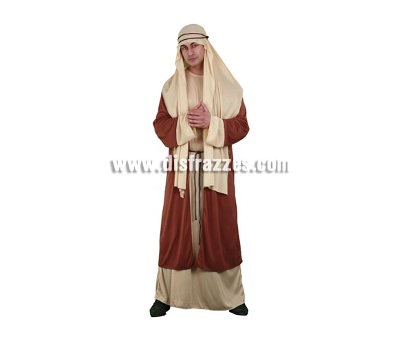 Disfraz de San José adulto barato para Navidad. Talla única 52/54. Incluye pañuelo, túnica, abrigo y 2 cordones. Un disfraz barato ideal para representaciones Navideñas. Éste disfraz de Navidad es ideal para la época Navideña en la que los niños hacen teatros de Belenes e interpretan canciones tradicionales en los Colegios y se comienzan a preparar las Fiestas en las que Reina la Paz y la Unidad. Disfrazándote con un disfraz para Navidad, o disfrazando a tus hijos con disfraces de Navidad, ayudas a crear ese ambiente mágico en el que los peques se sienten protagonistas y sienten el auténtico Espíritu Navideño que entre todos debemos crear.
¡¡Compra tu disfraz para Navidad en nuestra tienda de disfraces, será divertido!!
