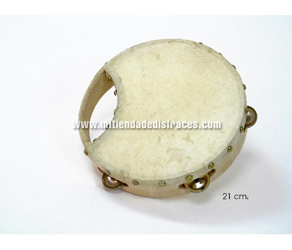 Pandereta Rociera de piel de cabra de 21 cms. Para cantar los mejores Villancicos en Navidad.