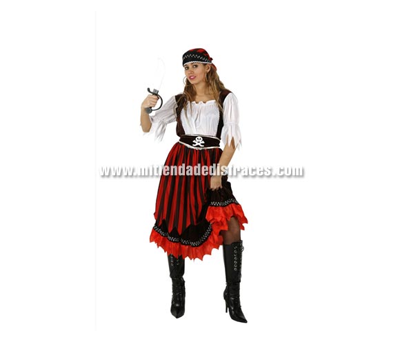 Disfraz de Pirata adulta. Talla XL 44/48. Botas y sable NO incluidos.