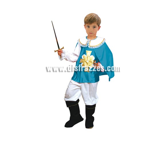 Disfraz de Mosquetero azul infantil para Carnaval. Talla de 7 a 9 años. Incluye camisa con capa, pantalón y cubrebotas. Éste disfraz de Carnaval es ideal para divertirse en las Fiestas de Carnavales tan divertidas y estrambóticas como siempre y que cada vez se celebran en más Pueblos, Villas  y Ciudades, tanto en la calle como en Pubs, Discotecas, Casas particulares, Restaurantes o Colegios y disfrazándote con un traje de Carnaval ayudarás a crear ese ambiente Carnavalesco, tan divertido, multicolor y variopinto que a todos nos fascina y nos divierte.
¡¡Compra tu disfraz para Carnaval en nuestra tienda de disfraces, será divertido!!
