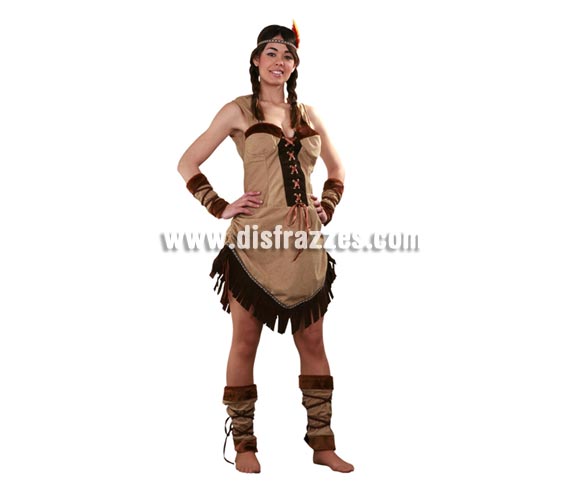 Disfraz de India adulta para Carnaval. Talla única 38/42. Incluye vestido, cinta de la cabeza, muñequeras y calentadores con cinta. Éste disfraz de Carnaval es ideal para divertirse en las Fiestas de Carnavales tan divertidas y estrambóticas como siempre y que cada vez se celebran en más Pueblos, Villas  y Ciudades, tanto en la calle como en Pubs, Discotecas, Casas particulares, Restaurantes o Colegios y disfrazándote con un traje de Carnaval ayudarás a crear ese ambiente Carnavalesco, tan divertido, multicolor y variopinto que a todos nos fascina y nos divierte.
¡¡Compra tu disfraz para Carnaval en nuestra tienda de disfraces, será divertido!!
