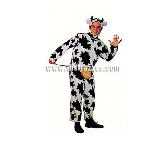 Disfraz barato de Vaca adulto para hombre. Talla única 52/54. Incluye mono y gorro. Un disfraz ideal para Despedidas de Soltero. Un disfraz Muuuuuuuuuuy guapo.