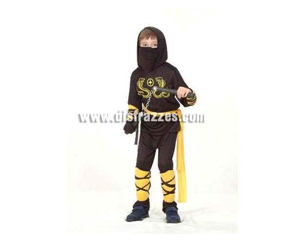 Disfraz de Ninja Cobra infantil barato para Carnaval. Talla de 10 a 12 años. Incluye camisa, pantalón, máscara, cinturón, muñequeras y espinilleras. Éste disfraz de Carnaval es ideal para divertirse en las Fiestas de Carnavales tan divertidas y estrambóticas como siempre y que cada vez se celebran en más Pueblos, Villas  y Ciudades, tanto en la calle como en Pubs, Discotecas, Casas particulares, Restaurantes o Colegios y disfrazándote con un traje de Carnaval ayudarás a crear ese ambiente Carnavalesco, tan divertido, multicolor y variopinto que a todos nos fascina y nos divierte.
¡¡Compra tu disfraz para Carnaval en nuestra tienda de disfraces, será divertido!!
