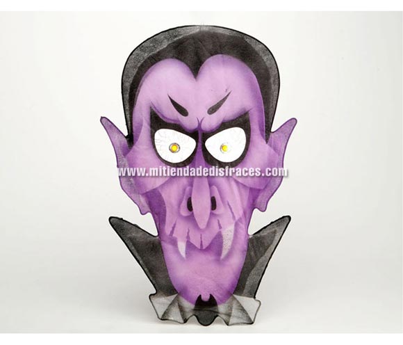 Vampiro Morado con luz colgante 36x56 cm.