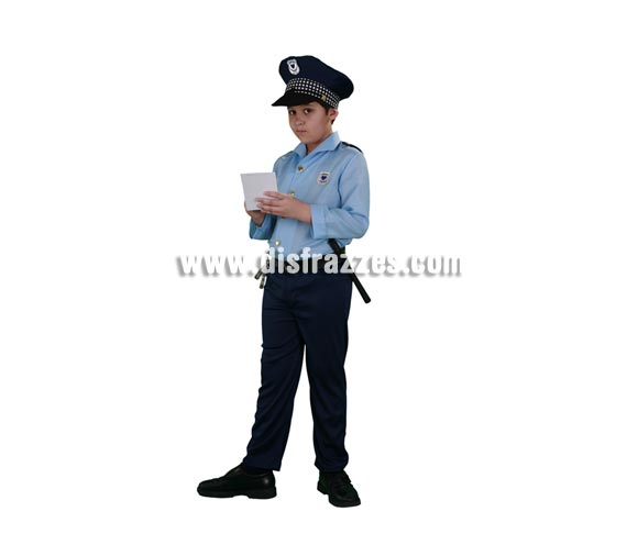 Disfraz de Policía infantil barato para Carnavales. Talla de 10 a 12 años. Incluye gorra, camisa y pantalón con cinturón. Esposas y porra NO incluidas, podrás verlas en la sección Complementos. Éste disfraz de Carnaval es ideal para divertirse en las Fiestas de Carnavales tan divertidas y estrambóticas como siempre y que cada vez se celebran en más Pueblos, Villas  y Ciudades, tanto en la calle como en Pubs, Discotecas, Casas particulares, Restaurantes o Colegios y disfrazándote con un traje de Carnaval ayudarás a crear ese ambiente Carnavalesco, tan divertido, multicolor y variopinto que a todos nos fascina y nos divierte.
¡¡Compra tu disfraz para Carnaval en nuestra tienda de disfraces, será divertido!!
