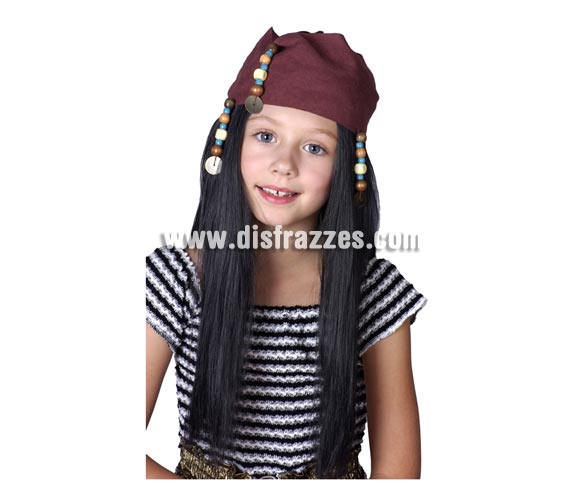 Peluca de Pirata para niña con cinta y colgantes. Ideal como complemento de tu disfraz para Carnaval para ir de Fiesta a Pubs, Discotecas, Casas particulares, Restaurantes o Colegios y ayudar a crear un ambiente Carnavalesco y Festivo propio de la Fiesta de Carnavales.
¡¡Compra el complemento para tu disfraz de Carnaval en nuestra tienda de disfraces, será divertido!!
