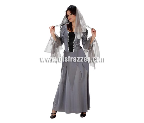 Disfraz de Novia Siniestra o Novia Cadáver adulta para Halloween. Talla única 38/42. Éste disfraz de Halloween es ideal para celebrar la Fiesta de la Noche de las Brujas en Pub's, Discotecas, Casas particulares,  Restaurantes o Colegios y ayudar a crear un ambiente terrorífico y tenebroso indispensable para la Noche de Halloween la cual se celebra la víspera de Todos los Santos.
¡¡Compra tu disfraz para Halloween en nuestra tienda de disfraces, será divertido!!

