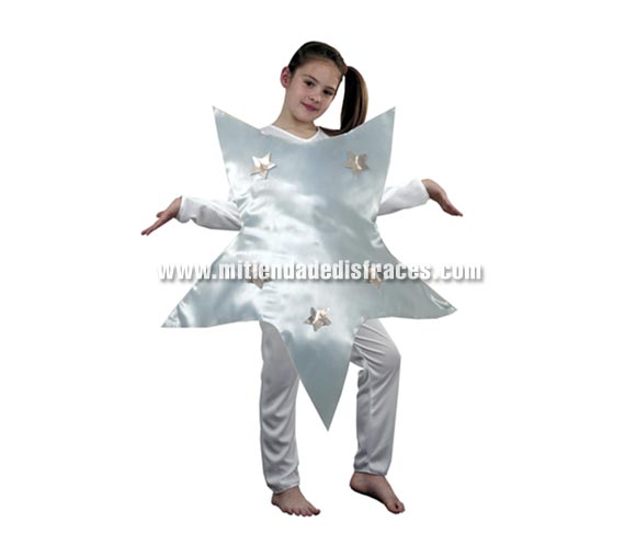 Disfraz de Estrellla de Navidad infantil. Talla de 2 a 4 años. Incluye Estrella, mono blanco NO incluido. Un disfraz ideal para representaciones de colegios en Navidad.