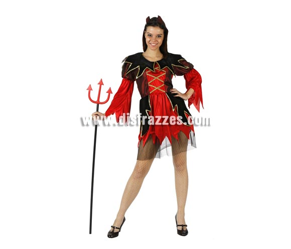 Disfraz de Demonia o Diablesa Sexy adulta para Halloween. Talla única M-L=38/42. Tridente NO incluido, podrás verlo en la sección de Complementos para Halloween.
Éste disfraz de Halloween es ideal para celebrar la Fiesta de la Noche de las Brujas en Pubs, Discotecas, Casas particulares,  Restaurantes o Colegios y ayudar a crear un ambiente terrorífico y tenebroso indispensable para la Noche de Halloween la cual se celebra la víspera de Todos los Santos.
¡¡Compra tu disfraz para Halloween en nuestra tienda de disfraces, será divertido!!
