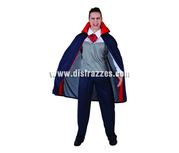 Disfraz de Vampiro de los Cárpatos adulto para Halloween. Talla única 52/54. Éste disfraz de Drácula para Halloween es ideal para celebrar la Fiesta de la Noche de las Brujas en Pub's, Discotecas, Casas particulares,  Restaurantes o Colegios y ayudar a crear un ambiente terrorífico y tenebroso indispensable para la Noche de Halloween la cual se celebra la víspera de Todos los Santos.
¡¡Compra tu disfraz para Halloween en nuestra tienda de disfraces, será divertido!!
