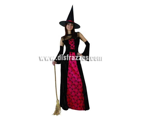 Disfraz de Bruja Araña adulta para Halloween. Talla única M-L=38/42. Escoba NO incluida, podrás verla en la sección Complementos para Halloween. Éste disfraz de Halloween es ideal para celebrar la Fiesta de la Noche de las Brujas en Pubs, Discotecas, Casas particulares,  Restaurantes o Colegios y ayudar a crear un ambiente terrorífico y tenebroso indispensable para la Noche de Halloween la cual se celebra la víspera de Todos los Santos.
¡¡Compra tu disfraz para Halloween en nuestra tienda de disfraces, será divertido!!
