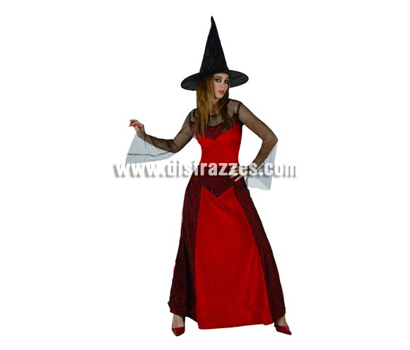 Disfraz de Bruja rojo transparencia adulta para Halloween. Talla 2 ó talla standar M-L 38/42. Éste disfraz de Halloween es ideal para celebrar la Fiesta de la Noche de las Brujas en Pubs, Discotecas, Casas particulares,  Restaurantes o Colegios y ayudar a crear un ambiente terrorífico y tenebroso indispensable para la Noche de Halloween la cual se celebra la víspera de Todos los Santos.
¡¡Compra tu disfraz para Halloween en nuestra tienda de disfraces, será divertido!!
