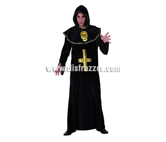 Disfraz de Señor de la Noche o Monje Gótico adulto para Halloween. Talla única 52/54.