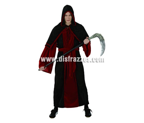 Disfraz de Señor de la Muerte adulto para Halloween. Talla universal M-L = 52/54. Guadaña NO incluida, podrás verla en la sección de Complementos de Halloween. Éste disfraz de Halloween es ideal para celebrar la Fiesta de la Noche de las Brujas en Pub's, Discotecas, Casas particulares,  Restaurantes o Colegios y ayudar a crear un ambiente terrorífico y tenebroso indispensable para la Noche de Halloween la cual se celebra la víspera de Todos los Santos.
¡¡Compra tu disfraz para Halloween en nuestra tienda de disfraces, será divertido!!
