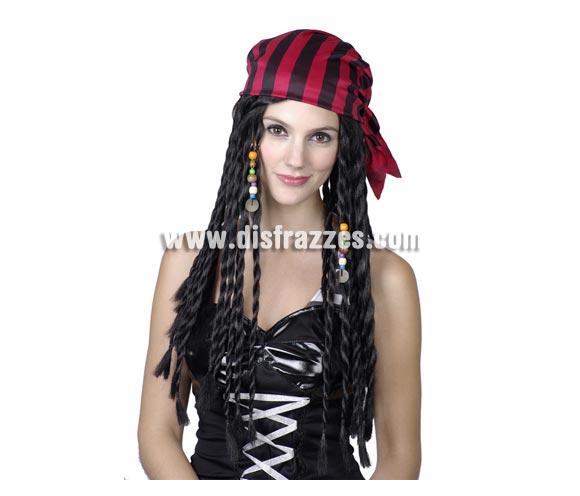 Peluca de mujer Pirata con trenzas y pañuelo para Carnaval. Talla Universal. Ideal como complemento de tu disfraz para Carnaval para ir de Fiesta a Pubs, Discotecas, Casas particulares, Restaurantes o Colegios y ayudar a crear un ambiente Carnavalesco y Festivo propio de la Fiesta de Carnavales.
¡¡Compra el complemento para tu disfraz de Carnaval en nuestra tienda de disfraces, será divertido!!
