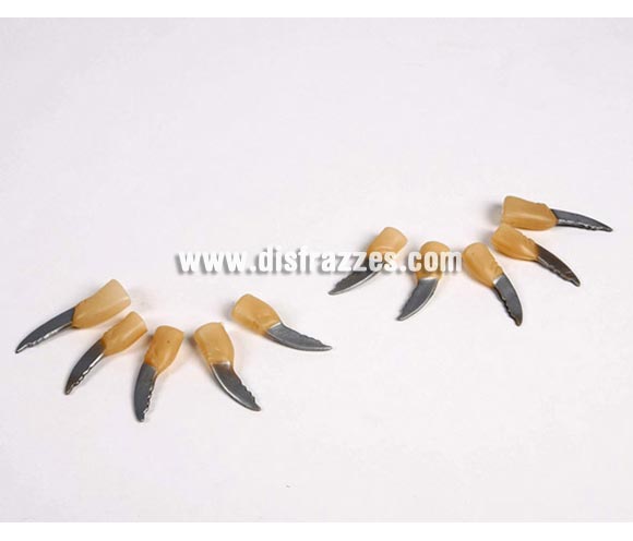 Set de 10 Garras plateadas de sierra para Halloween. Ideal como complemento de tu disfraz de Halloween para ir de Fiesta a Pubs, Discotecas, Casas particulares o Restaurantes y ayudar a crear un ambiente terrorífico y tenebroso en la Fiesta de Halloween.
¡¡Compra los complementos de tu disfraz para Halloween en nuestra tienda de disfraces, será divertido!!
