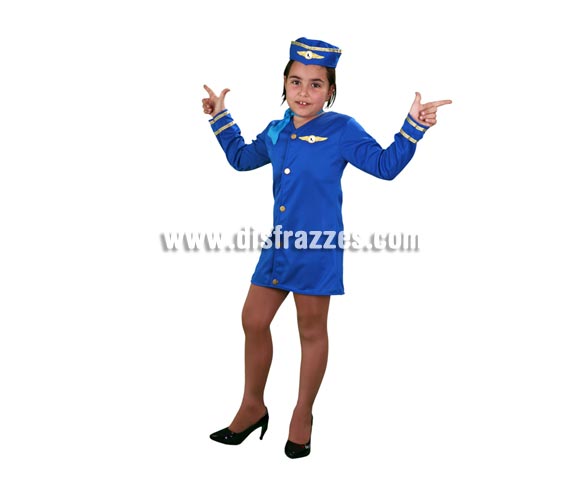 Disfraz barato de Azafata de vuelo infantil para Carnavales. Talla de 10 a 12 años. Incluye vestido, pañuelo y gorro. Éste disfraz de Carnaval es ideal para divertirse en las Fiestas de Carnavales tan divertidas y estrambóticas como siempre y que cada vez se celebran en más Pueblos, Villas  y Ciudades, tanto en la calle como en Pubs, Discotecas, Casas particulares, Restaurantes o Colegios y disfrazándote con un traje de Carnaval ayudarás a crear ese ambiente Carnavalesco, tan divertido, multicolor y variopinto que a todos nos fascina y nos divierte.
¡¡Compra tu disfraz para Carnaval en nuestra tienda de disfraces, será divertido!!
