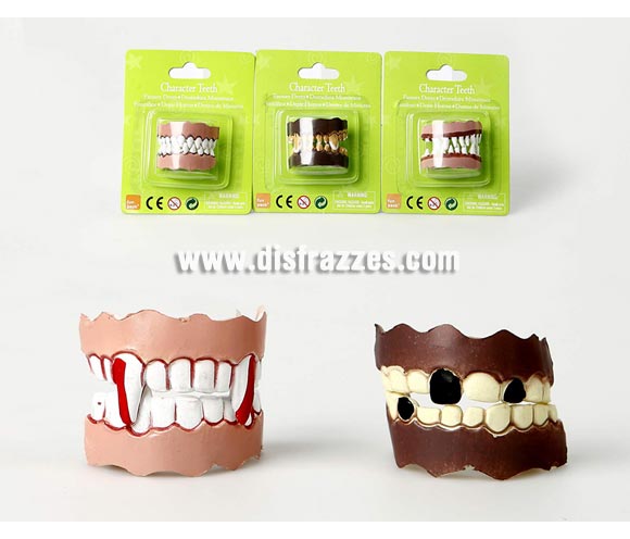 Dentaduras de Monstruo baratos para Halloween. Tres modelos surtidos, precio por unidad. Ideal como complemento de tu disfraz de Halloween para ir de Fiesta a Pub's, Discotecas, Casas particulares o Restaurantes y ayudar a crear un ambiente terrorífico y tenebroso en la Fiesta de Halloween.
¡¡Compra los complementos de tu disfraz para Halloween en nuestra tienda de disfraces, será divertido!!
