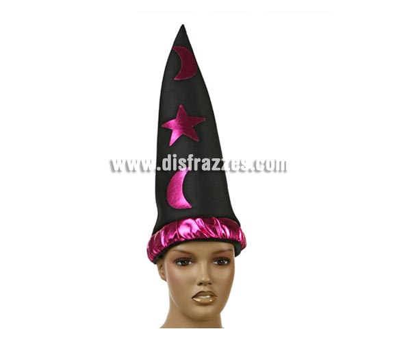 Sombrero de tela de Mago o de Brujo. Disponible en 3 colores surtidos. Talla universal. Ideal como complemento de tu disfraz de Halloween.
