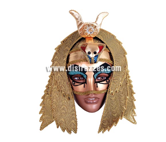 Máscara Veneciana Dorada de Egipcio. Talla Universal. Máscara Veneciana ideal para disfrazarse en Carnaval incluso en Halloween y dar el golpe con una máscara de Venecia de precio barato. Con ésta máscara Veneciana no te reconocerán y podrás sentir que todos te miran ya que es una máscara que llama la atención.

¡¡Compra tu máscara Veneciana en nuestra tienda de disfraces, será divertido!!

