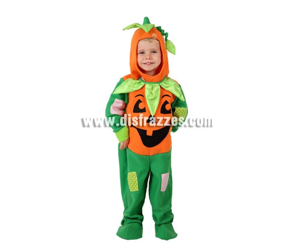 Disfraz de Calabaza niños para Halloween. Talla de 1 a 2 años. Incluye mono y capucha. Éste disfraz de Halloween es ideal para celebrar la Fiesta de la Noche de las Brujas en Pubs, Discotecas, Casas particulares,  Restaurantes o Colegios y ayudar a crear un ambiente terrorífico y tenebroso indispensable para la Noche de Halloween la cual se celebra la víspera de Todos los Santos.
¡¡Compra tu disfraz para Halloween en nuestra tienda de disfraces, será divertido!!
