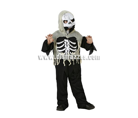 Disfraz de Esqueleto Zombie infantil para Halloween. Talla de 7 a 9 años. Incluye mono y máscara. Éste disfraz de Halloween es ideal para celebrar la Fiesta de la Noche de las Brujas en Pubs, Discotecas, Casas particulares,  Restaurantes o Colegios y ayudar a crear un ambiente terrorífico y tenebroso indispensable para la Noche de Halloween la cual se celebra la víspera de Todos los Santos.
¡¡Compra tu disfraz para Halloween en nuestra tienda de disfraces, será divertido!!
