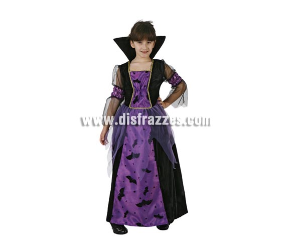 Disfraz de Vampiresa o Vampira Murciélagos para Halloween. Talla de 10 a 12 años. Éste disfraz de Halloween es ideal para celebrar la Fiesta de la Noche de las Brujas en Pubs, Discotecas, Casas particulares,  Restaurantes o Colegios y ayudar a crear un ambiente terrorífico y tenebroso indispensable para la Noche de Halloween la cual se celebra la víspera de Todos los Santos.
¡¡Compra tu disfraz para Halloween en nuestra tienda de disfraces, será divertido!!
