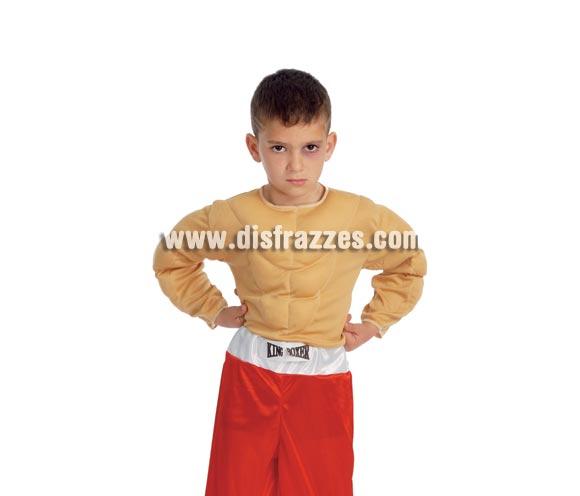 Camisa disfraz de Forzudo o pecho musculoso infantil. Talla de 10 a 12 años. Incluye sólo la camisa con forma de músculos.