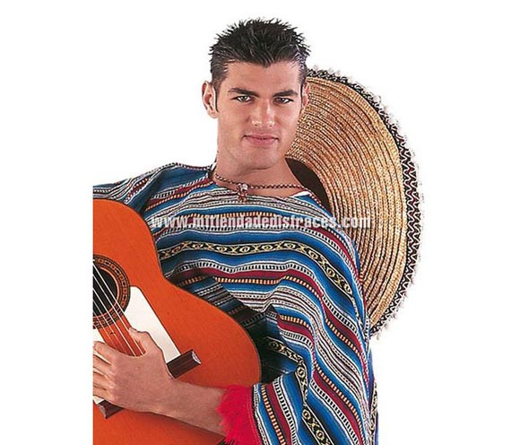 Poncho Mexicano deluxe. Alta calidad. Talla universal.