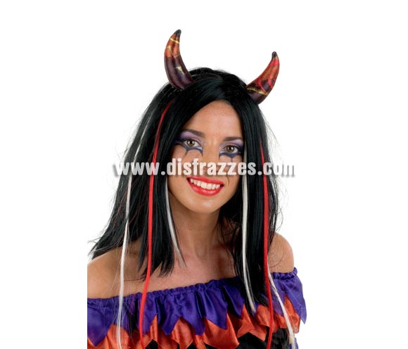 OFERTA LIQUIDACIÓN DE STOCK!!! Peluca de Diablesa para Halloween SUPER BARATA. Ideal como complemento de tu disfraz de Halloween para ir de Fiesta a Pubs, Discotecas, Casas particulares o Restaurantes y ayudar a crear un ambiente terrorífico y tenebroso en la Fiesta de Halloween.
¡¡Compra los complementos de tu disfraz para Halloween en nuestra tienda de disfraces, será divertido!!
