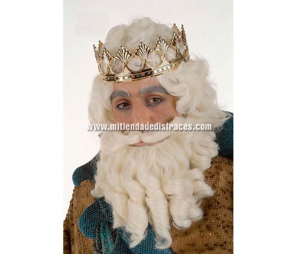 Peluca y barba Rey. Corona NO incluida.