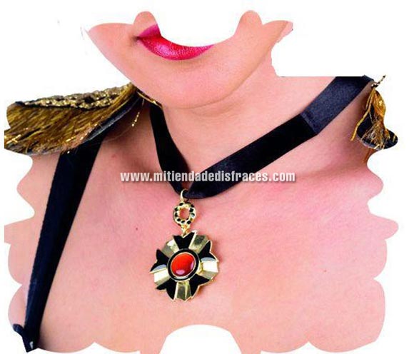 Collar Oro Negro Perla Roja deluxe.