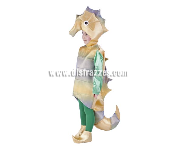 Disfraz de Caballito de Mar infantil para Carnaval. Disponible en varias tallas. Incluye disfraz, capucha y cubrepies. Medias NO incluidas. Alta calidad. Hecho en España. 
Éste disfraz de Carnaval es ideal para divertirse en las Fiestas de Carnavales tan divertidas y estrambóticas como siempre y que cada vez se celebran en más Pueblos, Villas  y Ciudades, tanto en la calle como en Pub's, Discotecas, Casas particulares,  Restaurantes o Colegios y disfrazándote con un traje de Carnaval ayudarás a crear ese ambiente Carnavalesco, tan divertido, multicolor y variopinto  que a todos nos fascina y nos divierte.
¡¡Compra tu disfraz para Carnaval en nuestra tienda de disfraces, será divertido!!
