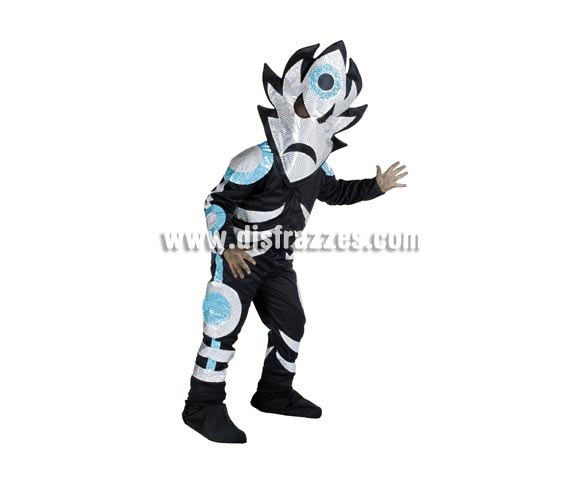 Disfraz de Alien Hielo infantil para Carnaval. Disponible en varias tallas. Alta calidad. Hecho en España. 
Éste disfraz de Carnaval es ideal para divertirse en las Fiestas de Carnavales tan divertidas y estrambóticas como siempre y que cada vez se celebran en más Pueblos, Villas  y Ciudades, tanto en la calle como en Pub's, Discotecas, Casas particulares,  Restaurantes o Colegios y disfrazándote con un traje de Carnaval ayudarás a crear ese ambiente Carnavalesco, tan divertido, multicolor y variopinto  que a todos nos fascina y nos divierte.
¡¡Compra tu disfraz para Carnaval en nuestra tienda de disfraces, será divertido!!
