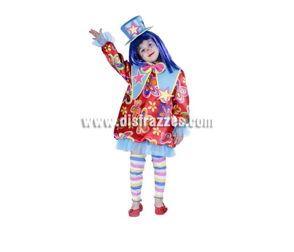 Disfraz de Payasita infantil para Carnaval. Varias tallas. Peluca NO incluida, podrás ver pelucas en la sección de Complementos de Carnaval. Alta calidad. Hecho en España. Éste disfraz de Carnaval es ideal para divertirse en las Fiestas de Carnavales tan divertidas y estrambóticas como siempre y que cada vez se celebran en más Pueblos, Villas  y Ciudades, tanto en la calle como en Pubs, Discotecas, Casas particulares,  Restaurantes o Colegios y disfrazándote con un traje de Carnaval ayudarás a crear ese ambiente Carnavalesco, tan divertido, multicolor y variopinto  que a todos nos fascina y nos divierte.
¡¡Compra tu disfraz para Carnaval en nuestra tienda de disfraces, será divertido!!
