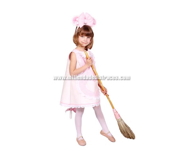 Disfraz de Ratita Presumida infantil. Buena calidad. Hecho en España. Disponible en varias tallas. Incluye vestido y diadema.