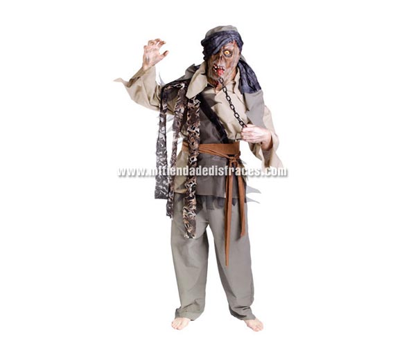 Disfraz de Pirata Zombie adulto. Alta calidad. Hecho en España. Talla única 52/56. Máscara NO incluida, podrás verla en la sección Máscaras.