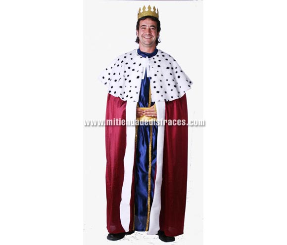Disfraz de Rey Mago Melchor adulto. Alta calidad. Hecho en España. Talla única 52/56. Corona NO incluida, podrás verla en la sección de Complementos para Navidad.