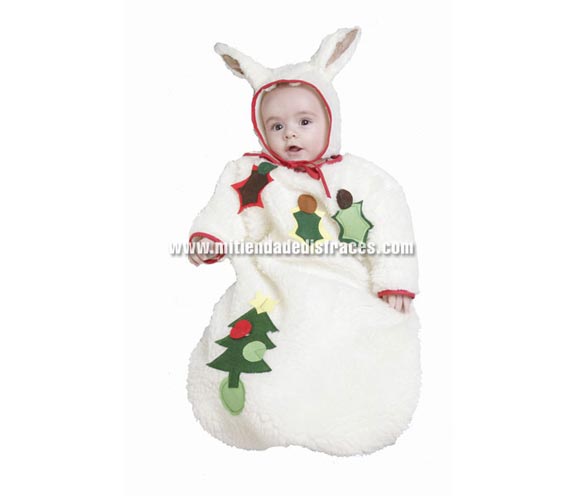 Saquito Ovejita bebé. Talla de 6 meses. Alta calidad. Hecho en España. Incluye gorro y saquito.