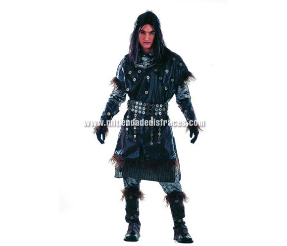 Disfraz de Príncipe de los Elfos Extralujo. Alta calidad en telas y acabados. Fabricado en España. Disponible en varias tallas. Incluye camisa, pantalón, cinturón, puños, botas, túnica, casaca y capucha. También Disfraz de Caballero o Guerrero Medieval.