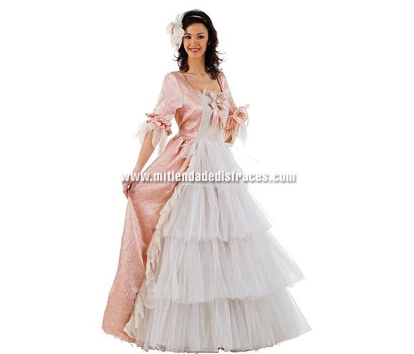Disfraz de Isabella de Época Extralujo. Alta calidad en telas y acabados. Fabricado en España. Disponible en varias tallas. Incluye vestido y diadema con tocado. 