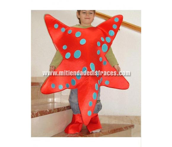 Disfraz de Estrella de Mar para adultos. Confeccionado por nosotros. Disponible en varias tallas y en muchas combinaciones de colores, cuando hagas el pedido indica en qué colores te gustaría recibirlas. La imagen es de un niño pero esta referencuia es para adultos.