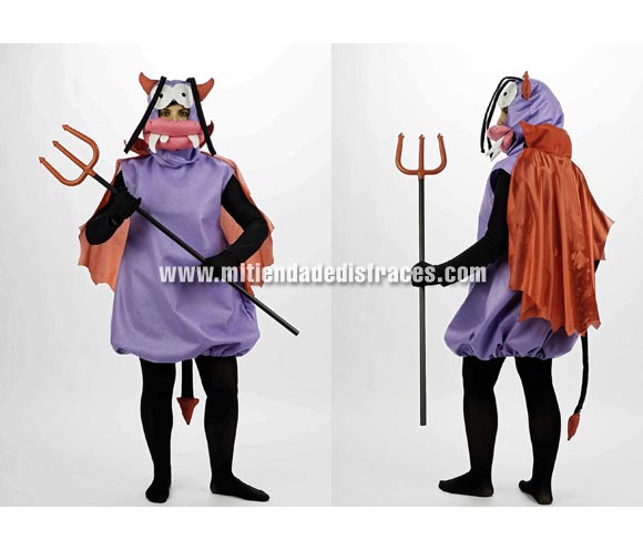 Disfraz de Hormiga Diablesa infantil especial Halloween. Disponible en varias tallas. Incluye vestido con rabo, capa y cabeza completa con cuernos. Tridente NO incluido, podrás verlo en la sección Complementos de Halloween. Un disfraz muy, muy diferente y divertido para éste Halloween.
