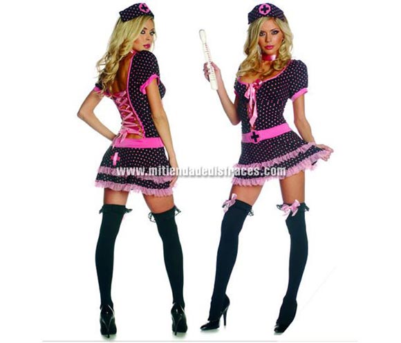 Disfraz de Doctora Sexy Show. Altísima calidad. Incluye vestido, cofia y estetoscopio. Disponible en varias tallas. Disfraz de Enfermera Rosa Sexy para mujer.