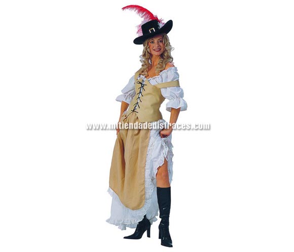 Disfraz de Mosquetera adulta Deluxe. Alta calidad. Disponible en varias tallas.