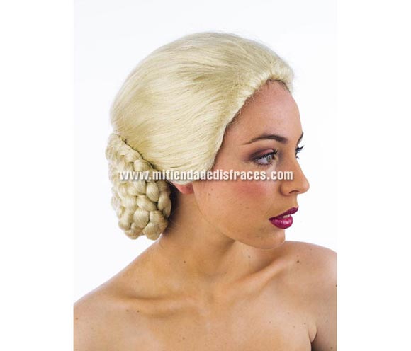 Peluca Dama Goyesca deluxe. Alta calidad. Talla universal.